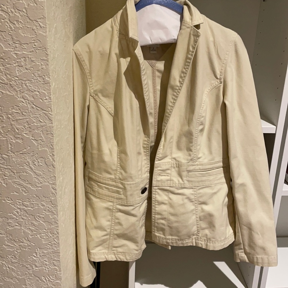 Tan Single button jacket